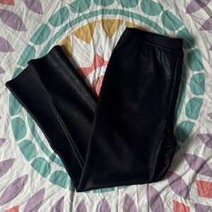 Black Faux Leather Leggings